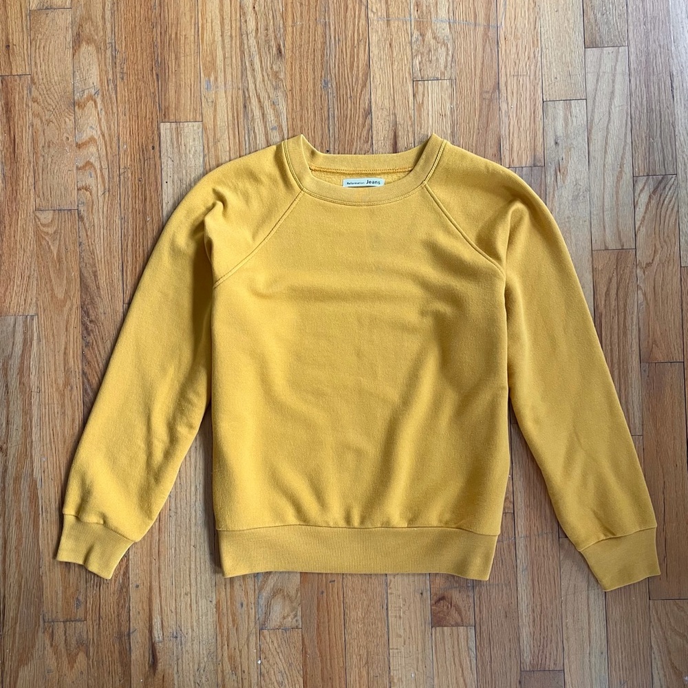 Reformation sweatshirt, gold yellow XS